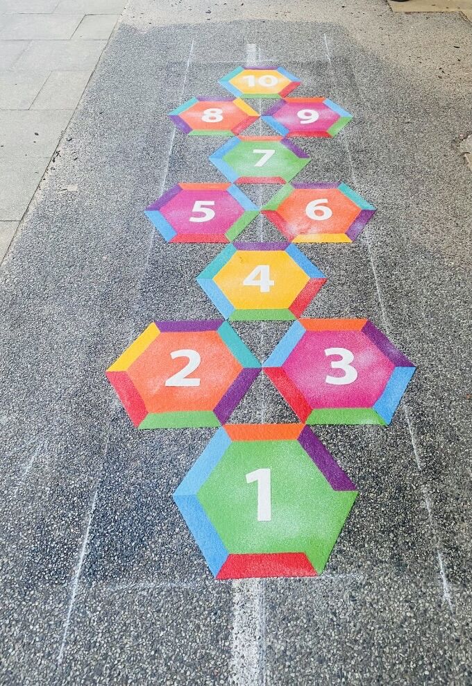 Phoneme & sound spots playground markings by Commercial Play