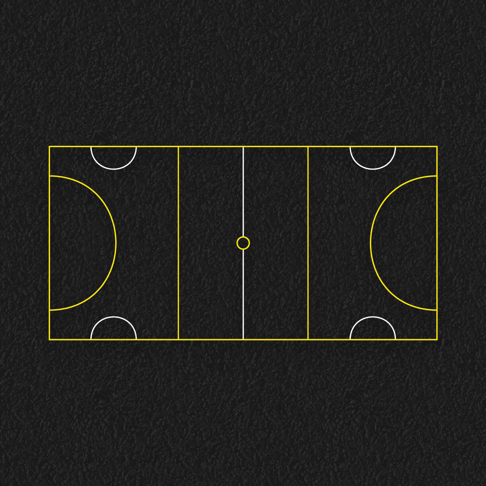 Netball courts playground markings by Commercial Play