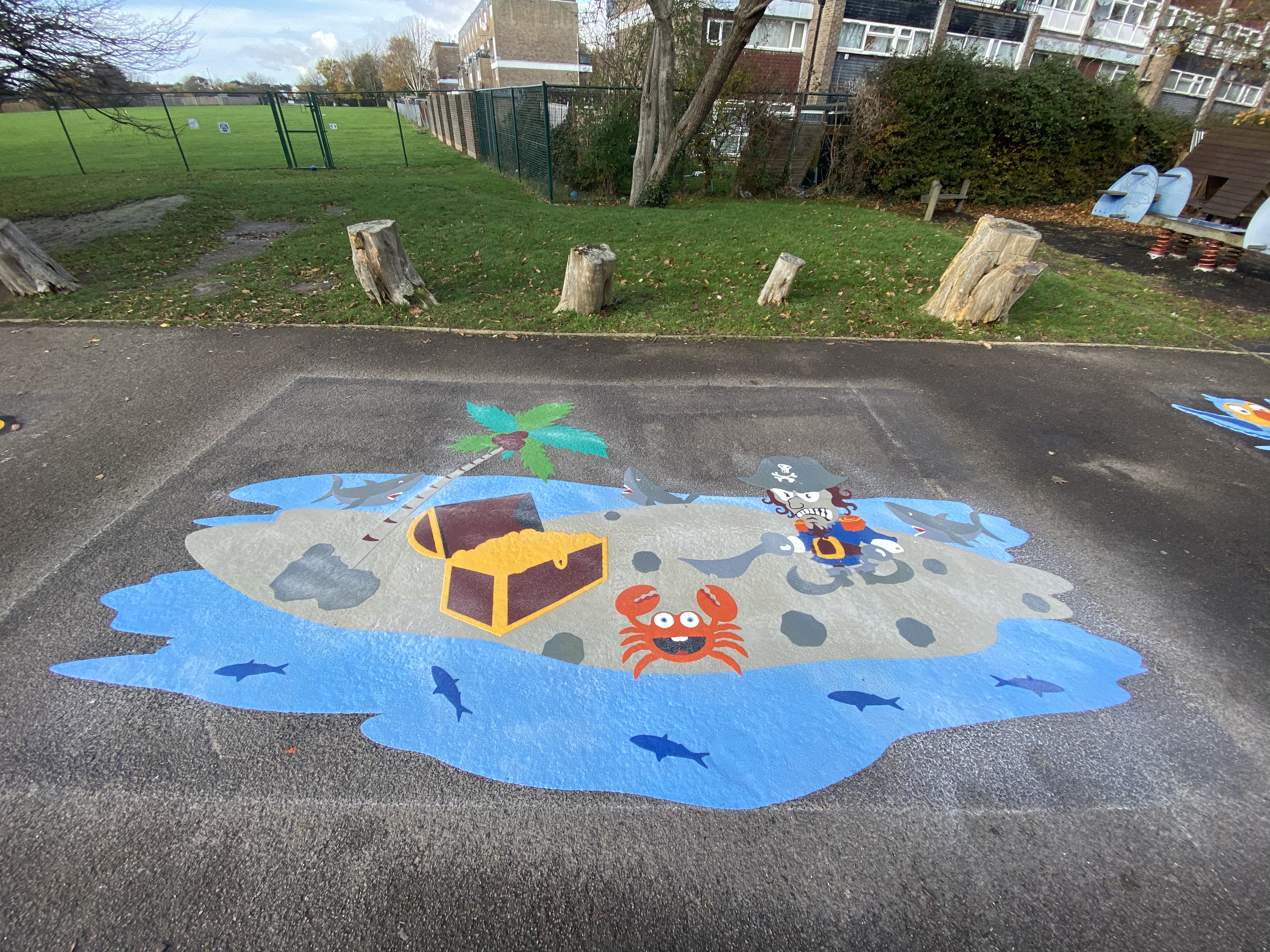 Themed designs playground markings by Commercial Play